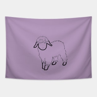 Lamb silhouette Tapestry