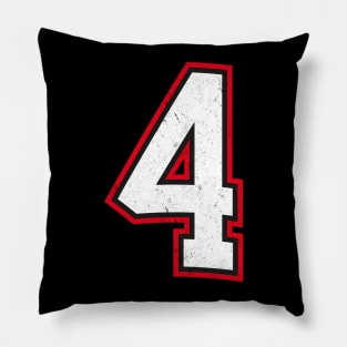 Number Four 4 Pillow