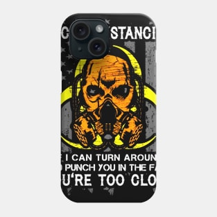 Skull Flag Social Distancing If I Can Turn Around & Punch You In Face Phone Case