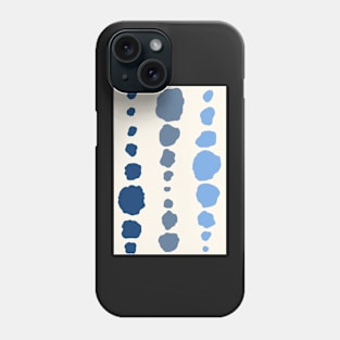 Modern abstract organic polka dots in sea blue tones Phone Case