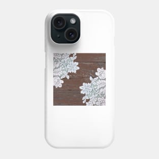 bohemian farmhouse country cottage chic barn wood lace Phone Case