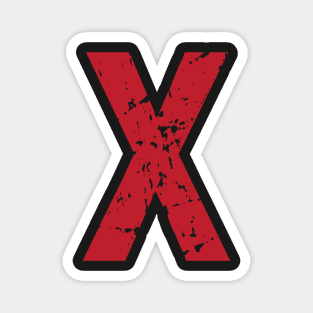 Famous X - Red Monogram Letter Magnet