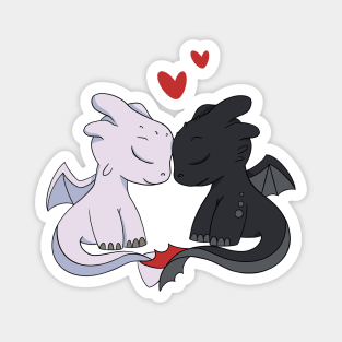 Love of dragons, Black fury & Light fury, Httyd characters, Toothless Magnet