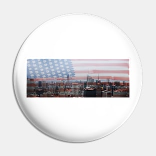 Patriotic NYC with Star-Spangled Banner Flag Pin