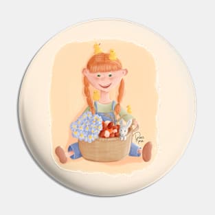 Easter Girl Pin