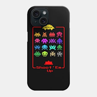 space invaders shoot em up Phone Case