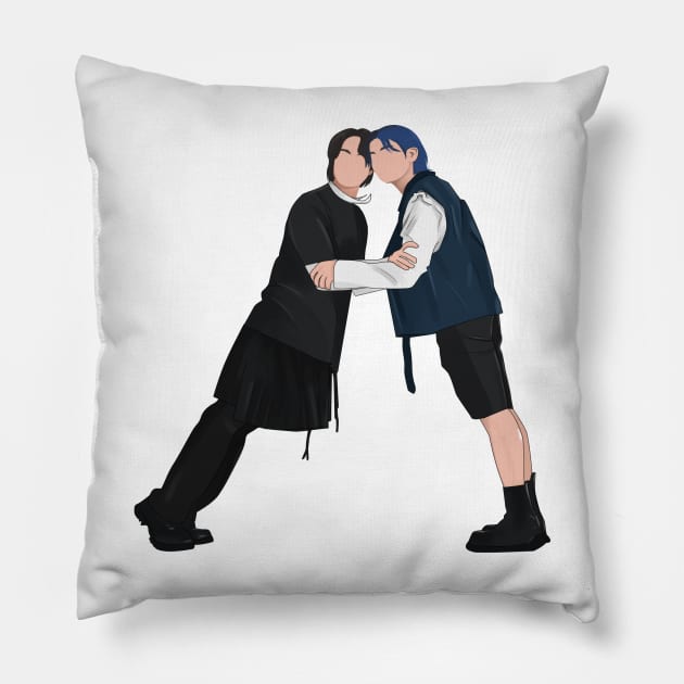 JinKook BTS Jin and Jungkook Pillow by Kimrora