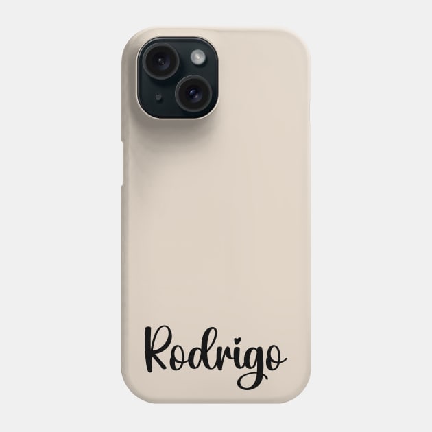 Rodrigo, Typography Name Phone Case by Arabic calligraphy Gift 