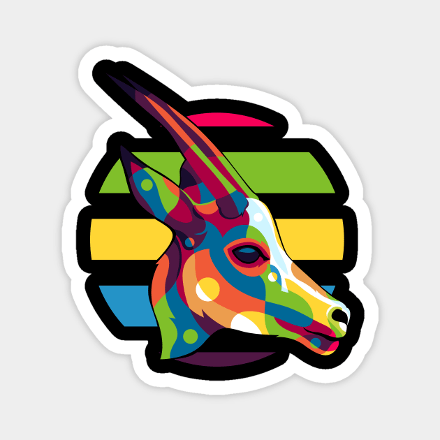 The Antelope Inside Magnet by wpaprint