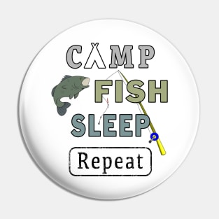 Camp Fish Sleep Repeat Campground Charter Slumber. Pin