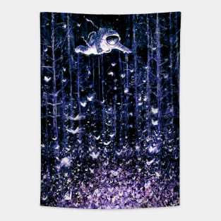 Flying astronaut (BLUE) Tapestry