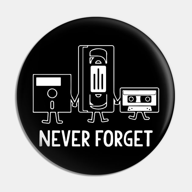 Never Forget Floppy Disk distress Pin by bayudesignart45