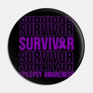 Epilepsy Awareness Epilepsy Survivor Pin