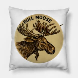 Bull Moose Party - Vintage Political Party Pin Design Pillow