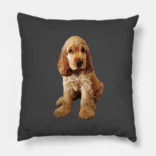 Gold Cocker Spaniel Puppy Dog Pillow