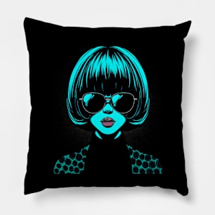 Pop art woman Pillow