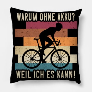 Fahrradfahrer Rennrad retro Pillow