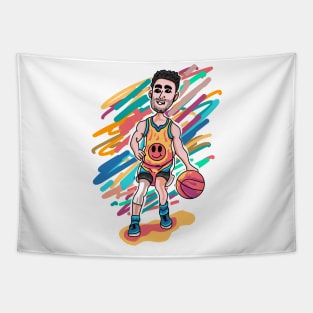 Portrait of Stephen Curry Tapestry