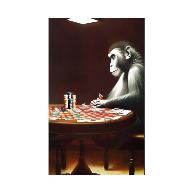 Illegal Monkey Playing Games by ShopSunday