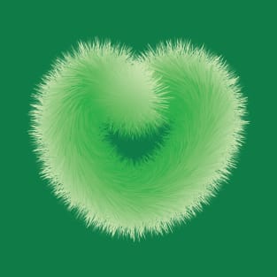 Green Love With Fur T-Shirt