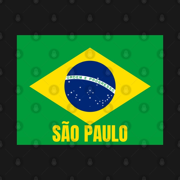 São Paulo City in Brazilian Flag by aybe7elf