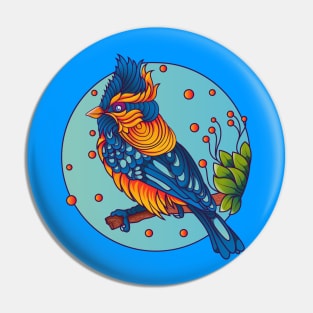 Colorful bird Pin