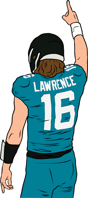 Trevor Lawrence Pointing Up Kids T-Shirt by rattraptees