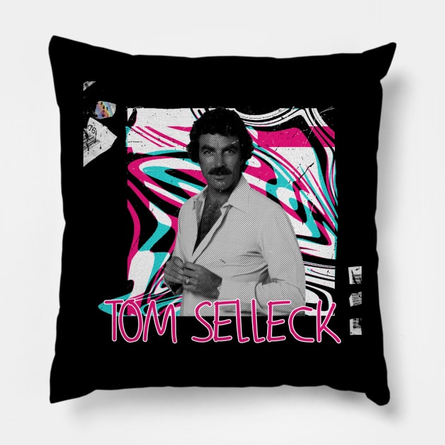 tom selleck Pillow by newwave2022