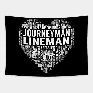 Journeyman Lineman Heart Tapestry