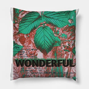 Scripted nature vintage Pillow