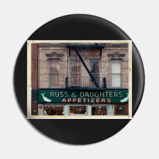 Russ & Daughters Appetizers in the Lower East Side - Kodachrome Postcard Pin