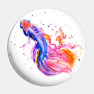 Betta Fish Swimming Pin