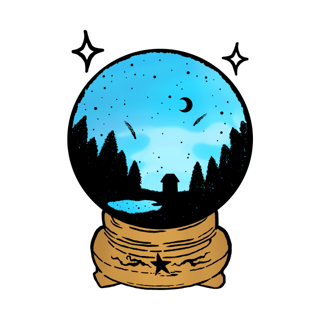 Crystal Ball Mountain Witch by CKastellanos