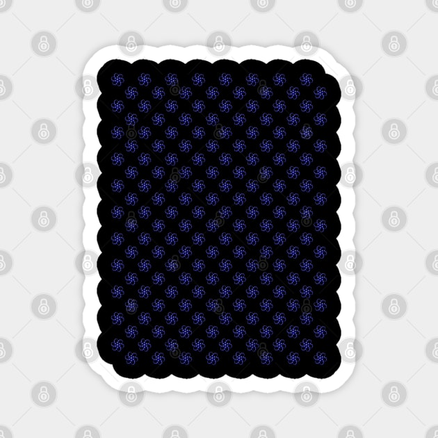 Yin Yang Design - Blue Color Spider Pattern Magnet by The Black Panther