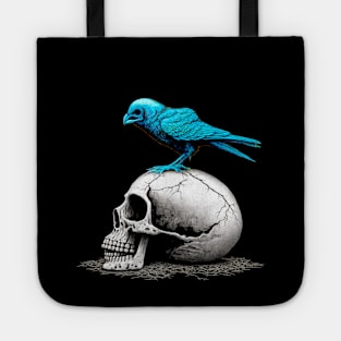 The Blue Bird Social Media is Dead to Me, No. 4 on a Dark Background Tote