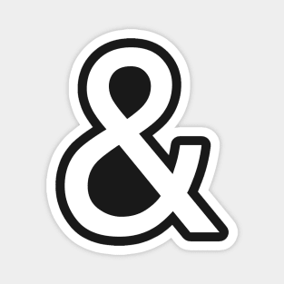 Helvetica & Ampersand in white Magnet