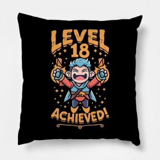 LEVEL 18 acheived Gaming Pillow