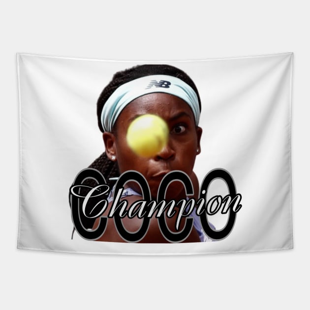 CoCo gauff Tapestry by Light Up Glow 