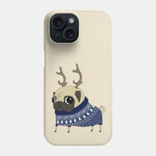 Reindeer Pug Phone Case