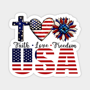 Faith Love Freedom Magnet