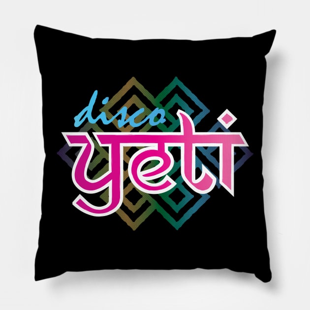 Disco Yeti Pillow by GoAwayGreen