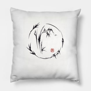 Aureole - enso brush pen painting Pillow