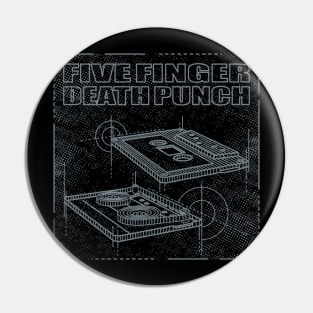 Five Finger Death Punch - Technical Drawing Pin