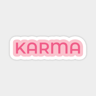 Karma Pink Text Design. Magnet