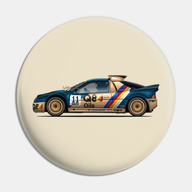 Ford RS200 Group B - Artwork Pin by Mario Ramos Rally Art