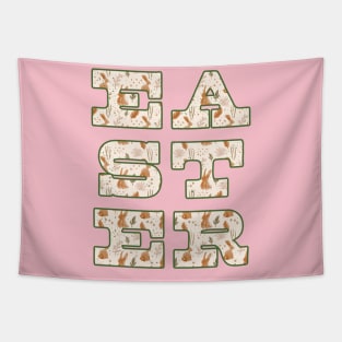 Easter Letters Bunny Pattern Tapestry