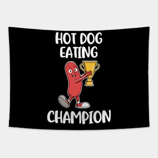 Hot Dog Eating Champion Funny Hot Dog Gift Tapestry