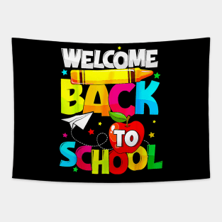 Welcome Back To School Funny Student Teacher Love Tapestry