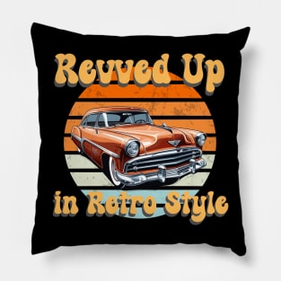 retro car Revved up in retro style Pillow