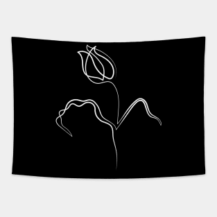 Tulip | One Line Artist | Minimal Art | One Line Art | Minimalist Tapestry